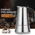 thumbnail image 2 of Coffee Maker,2-4-6-9-12 Cup Stovetop Coffee Maker Stainless Steel Italian Moka Espresso Cafeteira Expresso Percolator Moka - Type 600ML, 2 of 4
