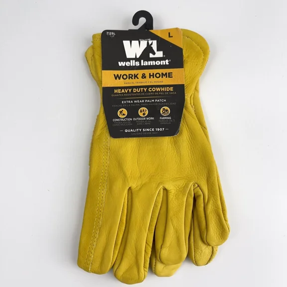 Wells Lamont Work and Home Heavy Duty Cowhide Large Gloves 7129L