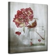 thumbnail image 1 of Ready2HangArt Red Hydrangea Canvas Wall Art, 1 of 4