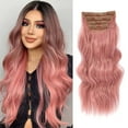 thumbnail image 1 of Extensiones de cabello MSBELLE de 20 cm de largo, onduladas, sintéticas, 200 g, 4 unidades, 1 of 6