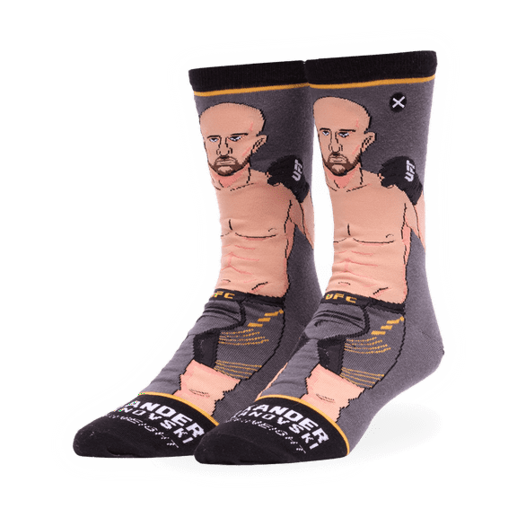 ODD SOX Alexander Volkanovski Crew Socks UFC Fighter Novelty Apparel Size Large Comfy Cotton Blend