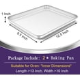 thumbnail image 2 of Toas Oven Pan Set of 2, Stainless Steel Toas Oven Baking Tray Ovenware, 12.5’’x 9.5’’x1’’, Non Toxic & Healthy, Rust Free & Mirror Finish, Easy Clean & Dishwasher Safe, 2 of 5