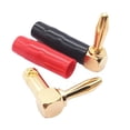 thumbnail image 2 of 4mm L-shaped Right Angle Banana Connector 90 Degree for Audio Video Speaker 10PCS, 2 of 8