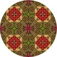 thumbnail image 1 of Ahgly Company Machine Washable Indoor Square Transitional Dark Golden Rod Brown Area Rugs, 3' Square, 1 of 7