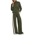 thumbnail image 4 of Women 2 Piece Outfits Airport Travel Vacation Sweatsuits Wide Leg Pants Lounge Set 2025 Fashion Clothes, 4 of 10