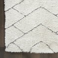 thumbnail image 4 of Nourison Luxurious Shag Modern Contemporary Ivory/Grey 5'3" x 7'3" Area Rug, (5' x 7'), 4 of 8
