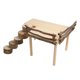 thumbnail image 5 of Plataforma de escalada para hámster, plataforma de actividades de juego para hámster de madera Natural multiusos de 2 capas para mascotas pequeñas, 5 of 8