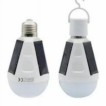 Solar Panel LED Bulb, Solar Charging Emergency Lights,E27 with Ip65 Portable Waterproof Outdoor 6500k Tent Lighting Bulb, LED Light for Outdoor Camping Hiking