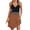 Brown, variant on Bovxnpu Summer Dresses for Women, Sleeveless Mini Dress Sundresses Tank Dresses, Women Summer Casual Slim Suspender With Adjustable Buckle V-neck Jumpsuit Long Skirt