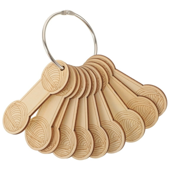 LEORX Wood Yarn Bobbins for Knitting and Embroidery Crafts Khaki Large Size 1 Set