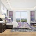 thumbnail image 3 of Designart 'Watercolor Purple Haze I' Juego de cama geométrico - Funda nórdica &, 3 of 5