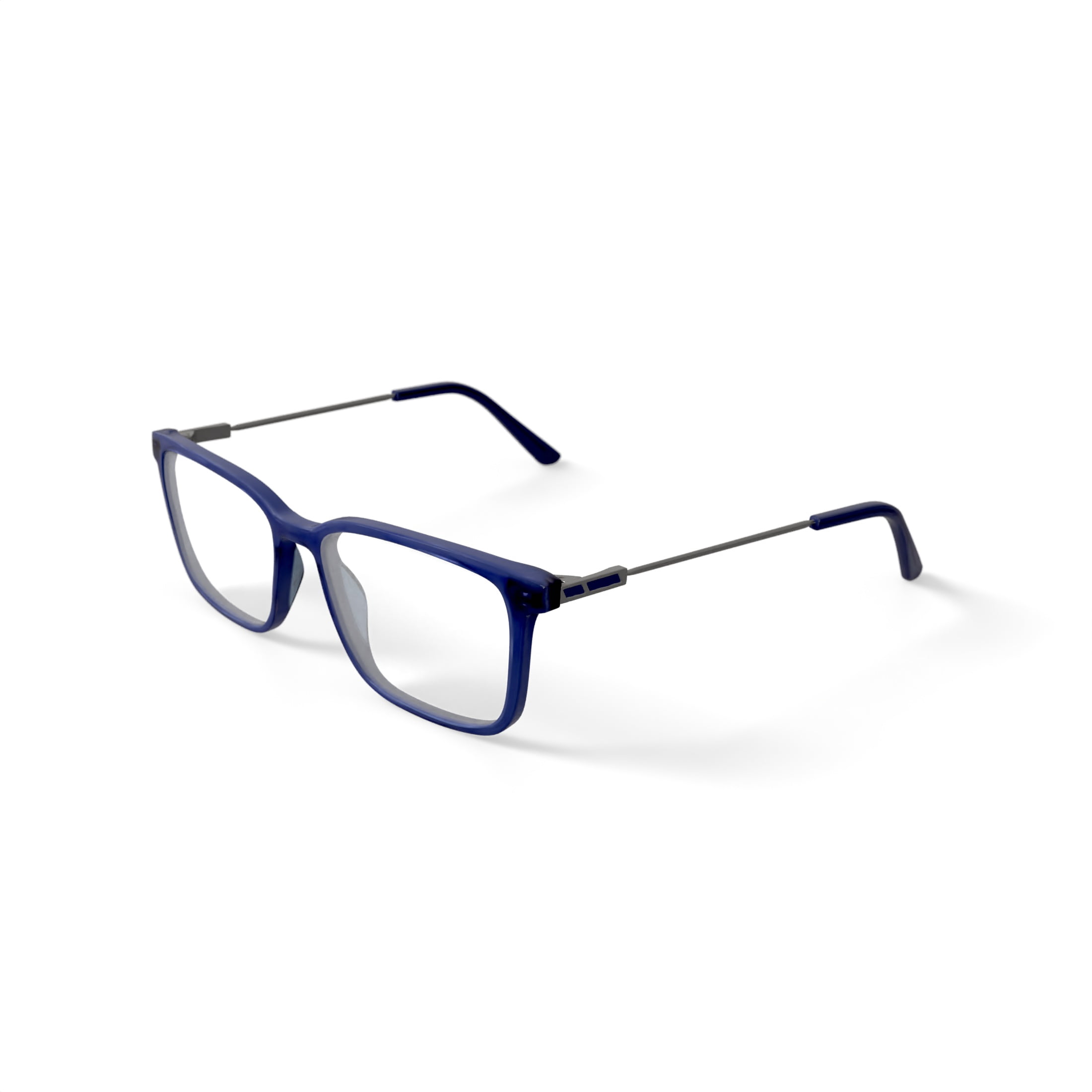 TiFlex Men's T1775 Square Prescription Eyeglasses with Case, Navy