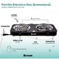 thumbnail image 3 of Parrilla Eléctrica de Espiral Doble Quemador Negro, 3 of 5