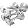 thumbnail image 3 of Vixen Horns Train Horn Kit for Trucks/Car/Semi. Complete Onboard System- 200psi Air Compressor, 3 Gallon Aluminum Tank, 4 Trumpets. Super Loud dB. Fits Vehicles like Pickup/Jeep/SUV VXO8330APRO/4318C, 3 of 10