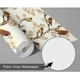thumbnail image 6 of S4sassy Self Adhesive Wallpaper, Artistic Painted Bird on Branch Wallpaper, Yellow Removable DIY Vinyl Wall Covering, Peel and Stick Contact Paper for Entryway accent Wall, Home Decor (25"x60"), 6 of 9