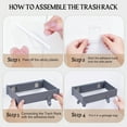 thumbnail image 5 of 55 Inch Nail Desk for Nail Tech, White Manicure Table Nail Station with Foldable Tray & Trash Bag Holder, Wrist Cushion, Lockable Wheels, Nails Table for Nail Beauty Salon Spa（White）, 5 of 10