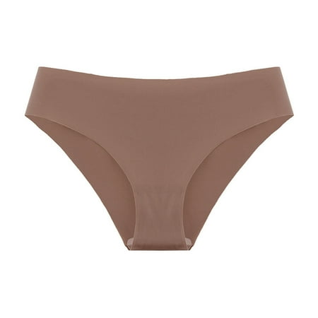 Icvfdpl Women S Briefs Hot Girls Panty Yoga Bikini String Seamless Thongs Solid Nylon Ice Silk Comfortable Skin-Friendly Womens Underwear L
