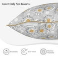 thumbnail image 5 of Fotbe Daisies Flowers Pattern Velvet Decorative Throw Pillow Covers with Elegant Piping, Soft Plush Cushion Cover for Sofa, Bed, Car, Office-18"x18", 5 of 8