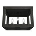 thumbnail image 2 of Hunter - Squire Manor 4-light Matte Black, Medium Size Flush Mount Light, Dimmable, Modern Style, for Bedrooms, Dining, Living Rooms - 19088, 2 of 7