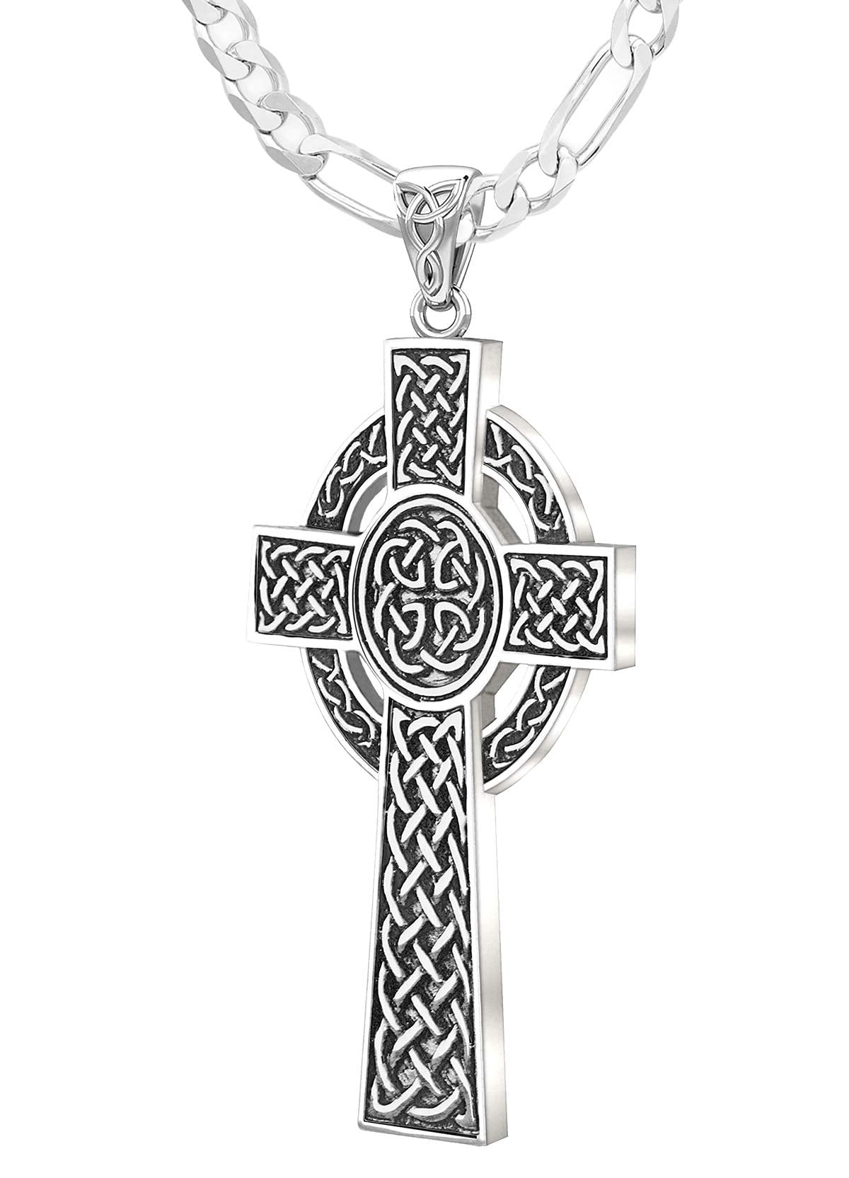 Sterling Silver Double Sided Celtic Cross Necklace | The Catholic Company®