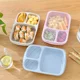 thumbnail image 3 of Fiambrera Bento portátil separada para niños, lonchera para la escuela, a prueba de fugas, con 3 compartimentos de plástico para preparar comidas en microondas, 3 of 6