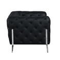 thumbnail image 5 of HomeRoots Three Piece Indoor Black Italian Leather Five Person Seating Set, 5 of 8