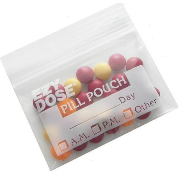 Plastic Pill Pouches 100ct 3 Pack