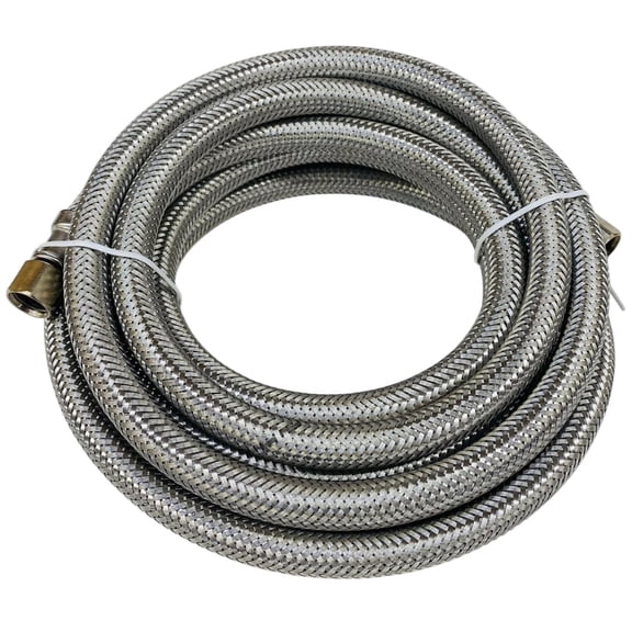 Supco ¼" COMP X ¼ COMP" 120" Stainless Steel Hose for Dishwashers, 1410RFSS
