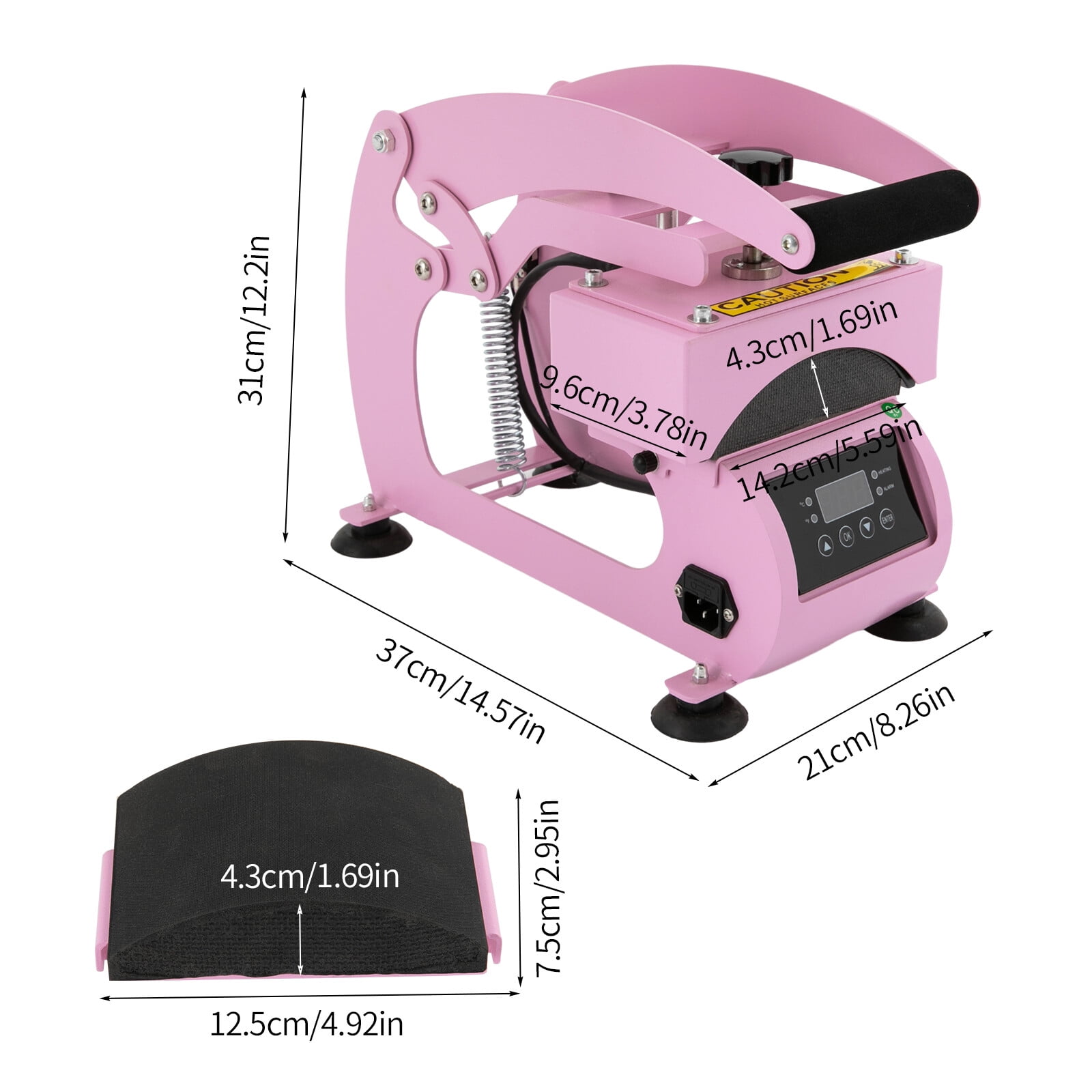 Hat Heat Press Machine, Press with Timer & Temperature Control, 2-in-1 Hat Heat Press Machine