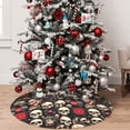 thumbnail image 5 of Picia rock record Skull Print Christmas Tree Skirt , Christmas Tree Skirt Ornaments for Merry Christmas Holiday Party Decorations Indoor Outdoor-48", 5 of 7
