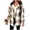 Khaki, variant on Fleece Liend Jackets for Women with Hood Casual Button Down Buffalo Plaid Flannel Shirts Fall Winter Fashion Shacket Coats