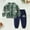 Z11-Army Green, variant on Baby Boy Outfits 0-3 Months Children's Solid Color Long Sleeved Crew Neck Casual Hoodie Pant Suit Fall Winter Outfits 18-24 Months