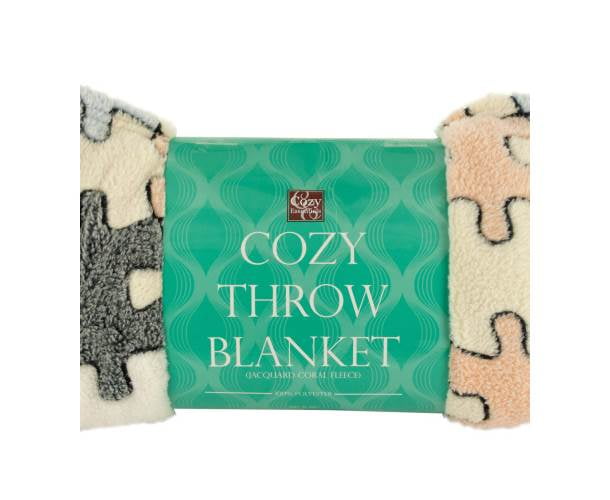 Super Soft Jacquard Coral Fleece Blanket