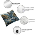 thumbnail image 4 of Nawypu 2 Pack, Chinese Style Blue and White Porcelain Decorative Pillow Covers Blue Chinoiserie Temple Throw Pillow Case Cushion Cover for Couch, Indoor Outdoor Decorations Home Decor, 4 of 6