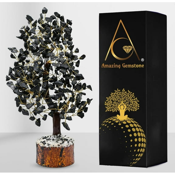 Shungite Crystal Tree - Healing Crystal Bonsai Tree Room Decor Office Desk Decor