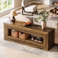 thumbnail image 4 of Tribesigns 63 in. Brown Rectangle Engineered Wood Console Table with Shelf, 4 of 13