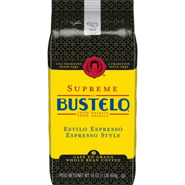 Cafe Bustelo Espresso Style Whole Bean Dark Roast Coffee - 16oz