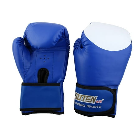 Sparring Boxing Gloves - SUTENG Authorized Adult PU Sparring Punching Bag Mitts Kickboxing Boxing Gloves Pair Blue