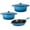 Blue, variant on BergHOFF Neo 5pc Cast Iron Oval Dutch Oven Set with 10" Fry Pan, 5qt. & 8qt., Green