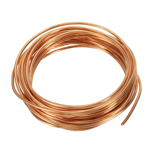 Unique Bargains 16 Feet Solid Bare Copper Wire 12 Gauge 99.9% Pure Copper Wire 2.5mm Soft Beading Wire