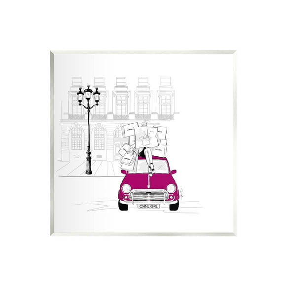 Stupell Industries Fashion Brand Shopping Town Graphic Art Unframed Art Print Wall Art, Design by Alison Petrie