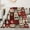 40" x 50", variant on Merry Christmas Red Plaid Blanket Super Soft Flannel Fleece Throw Blankets Elk Santa Snowman Xmas Tree Plaid Blanket Cozy Warm Fuzzy Blankets for Couch Bed Sofa