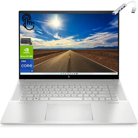 HP Envy 16" Touchscreen Laptop, Intel Core i9 13900H, 32GB DDR5 RAM, 1TB SSD, NVIDIA GeForce RTX 4060, Windows 11 Home, Bundle with Cefesfy USBHUB