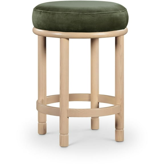 Meridian Furniture Monette Green Velvet Counter Stool
