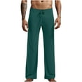 thumbnail image 2 of Stamzod Mens Pajama Pants Solid Color Elastic Waist Straight Lounge Pants Casual Loose Sleep Pants for Men Mint Green S, 2 of 8