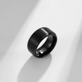 thumbnail image 3 of PAMTIER Unisex Tungsten Steel 10mm Black Classic Simple Plain Domed Carbon Fiber Brushed Finish Matte Wedding Ring Statement Comfort Fit Size 12, 3 of 5