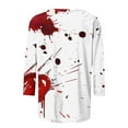 thumbnail image 5 of Virmaxy Womens 2024 Halloween Casual Letter Printed Round Neck 7/4 Sleeve T-Shirt Top Fashion Casual Color Letters Printing Round Neck 3/4 Sleeve T-shirt Tops Blouse Multicolor-36 M, 5 of 5
