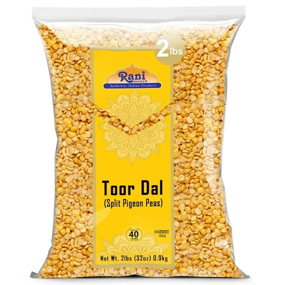 Rani Toor Dal (Split Pigeon Peas) 32oz (2lbs) 908g ~ All Natural | Gluten Friendly | NON-GMO | Kosher | Vegan | Indian Origin