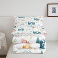 thumbnail image 5 of Catabedysis Minimal Camping Full Size Comforter Sets,Mountain Tent Pattern Bedding Comforter Set For Boys,Multicolor,Polkadot Reversible,3 Pieces,1 Comforter and 2 Pillowcases, 5 of 7