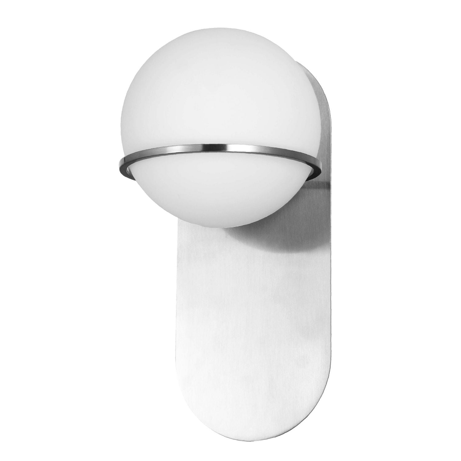 Sofia 1 Light Vertical Wall Sconce - Polished Chrome - White Glass